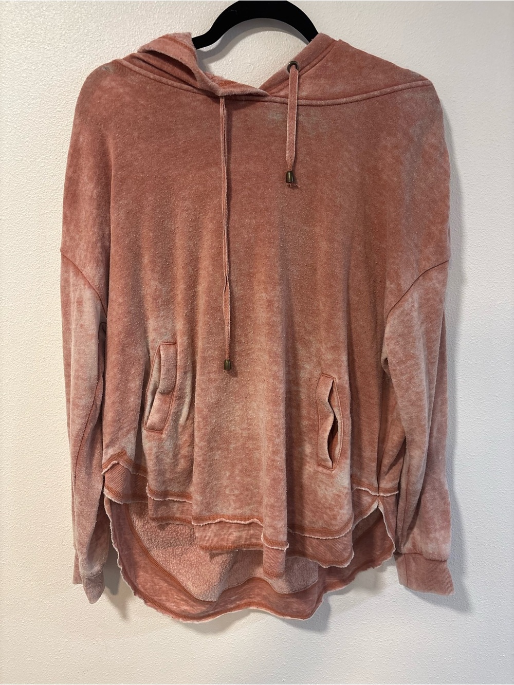 Ocean Drive Washed Rose Cozy Hooded Pullover